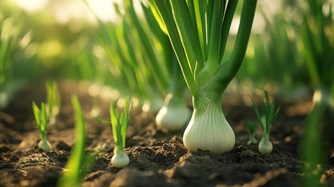 洋葱植株田园风光