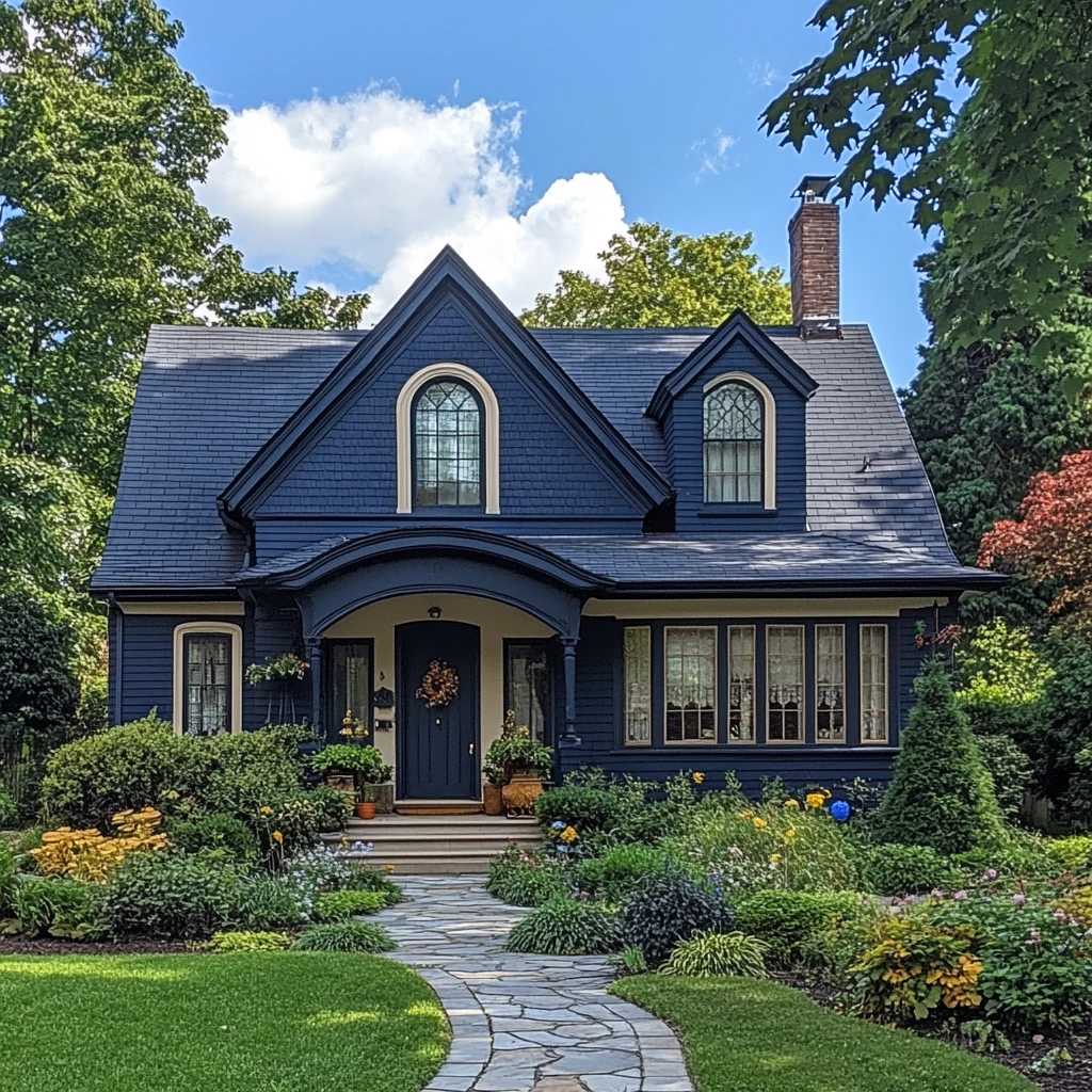 海军蓝郊区别墅