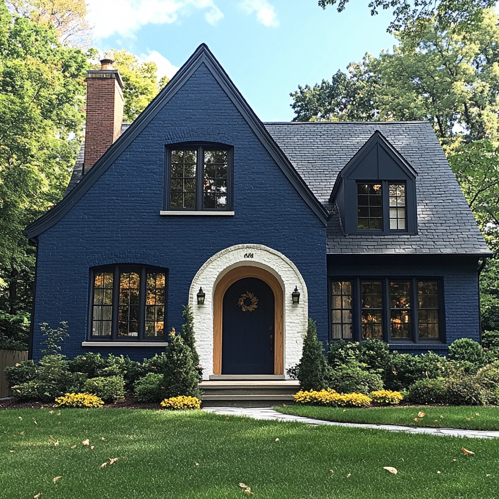 海军蓝郊区别墅