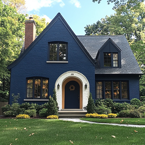 海军蓝郊区别墅