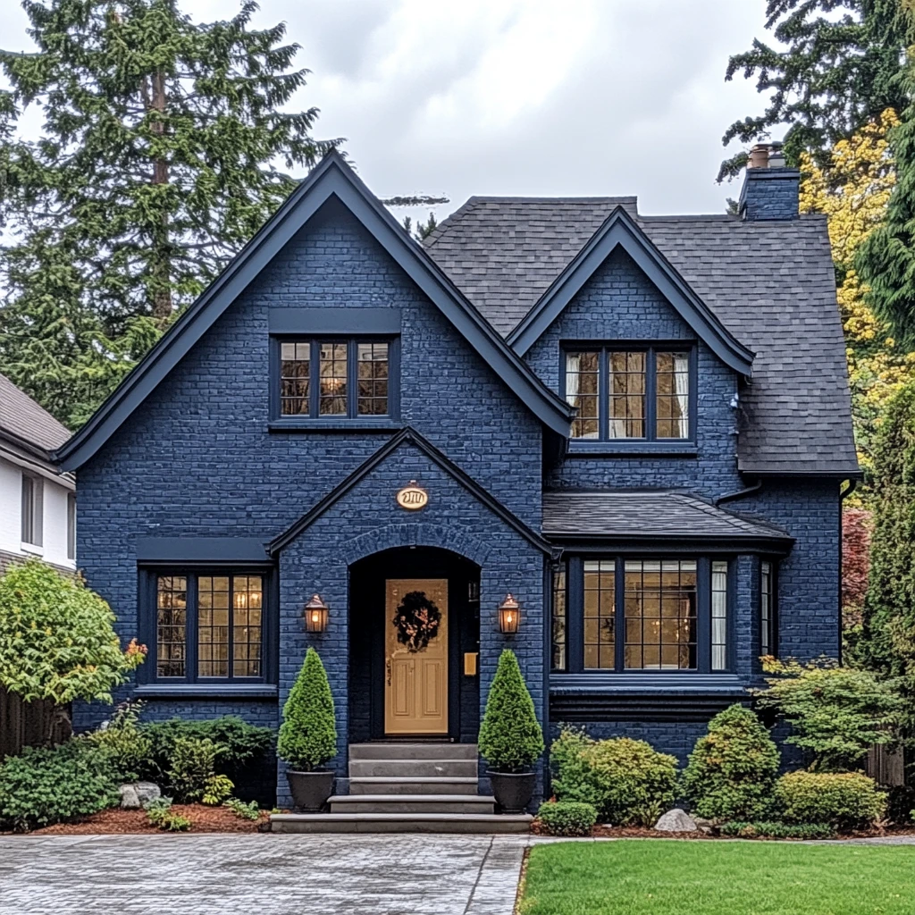 海军蓝郊区别墅