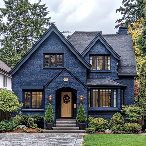 海军蓝郊区别墅