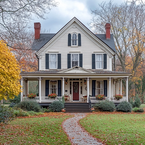 殖民风格双层楼房