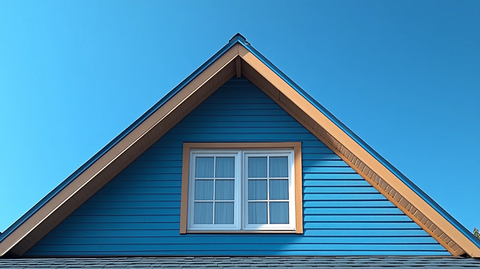 美式屋顶蓝天背景