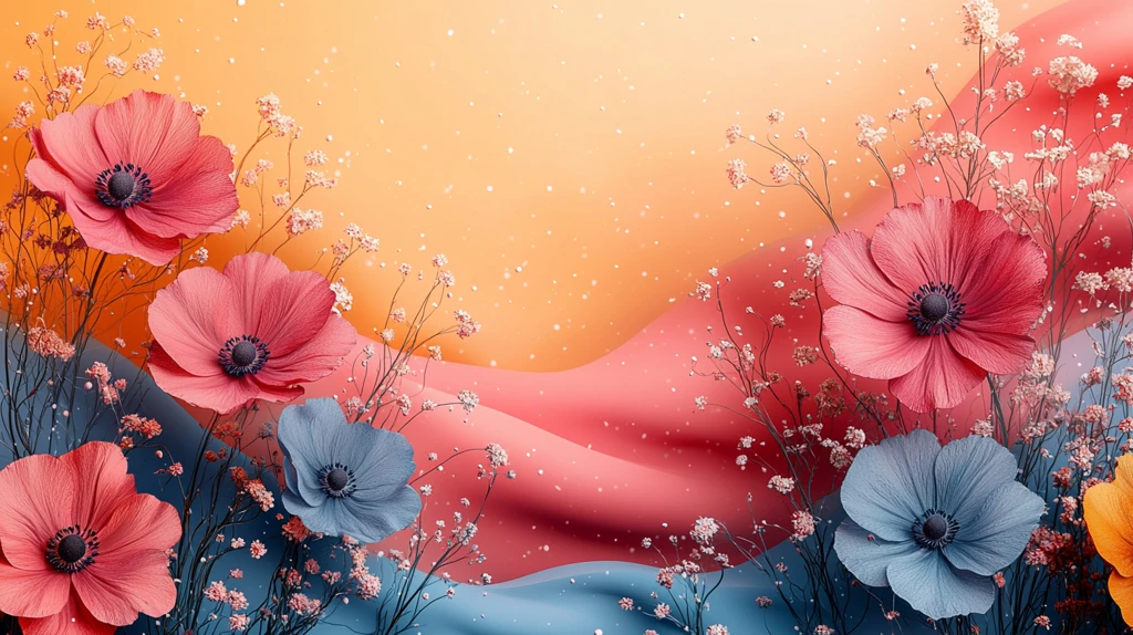 冬季花朵创意设计