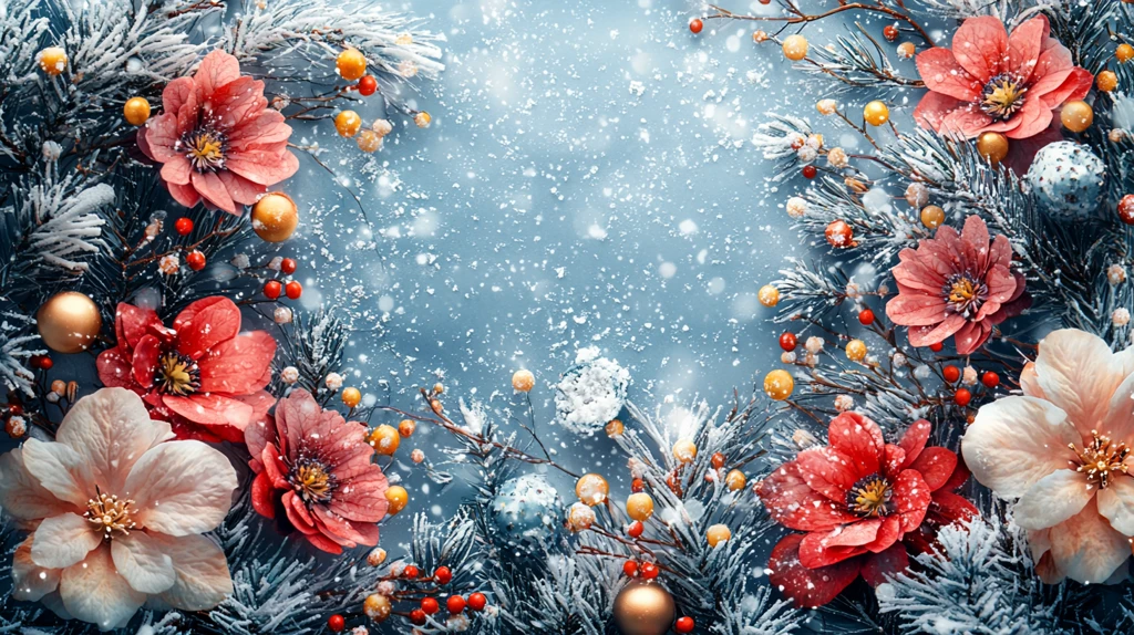 冬季花朵创意设计