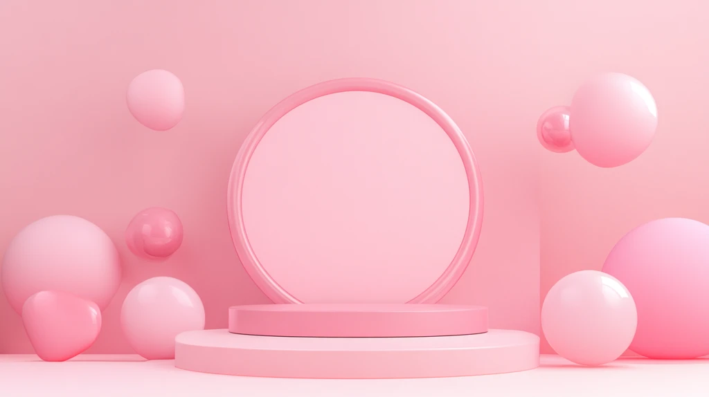 粉色粉末演讲台