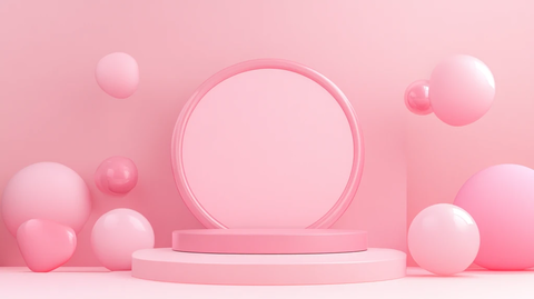 粉色粉末演讲台