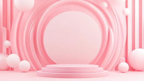 粉色粉末演讲台