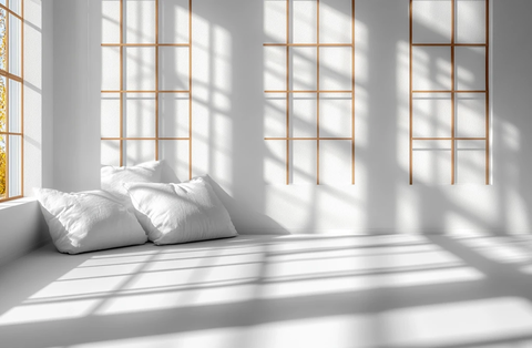 白色背景阳光投影