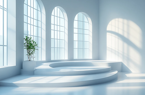 白色背景阳光投影