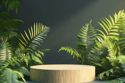 置物台绿植展示背景