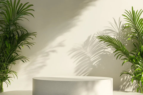 置物台绿植展示背景