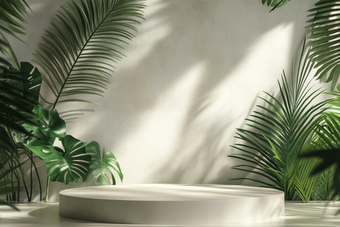 置物台绿植展示背景