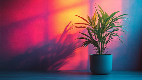 青紫光影简约背景