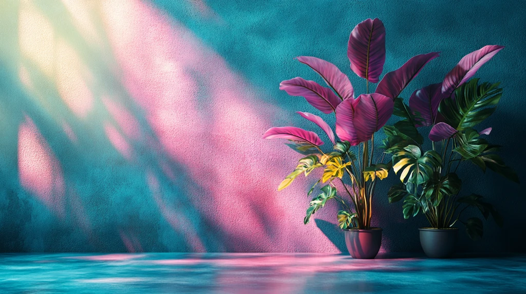 青紫光影简约背景