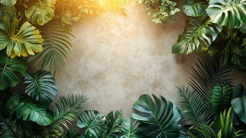 白色墙面绿植装饰