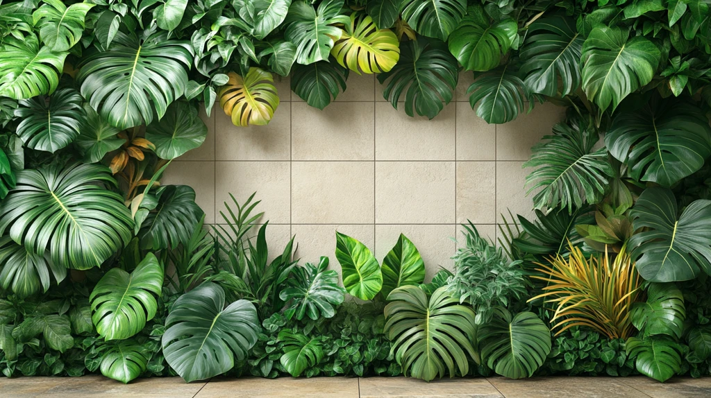 白色墙面绿植装饰