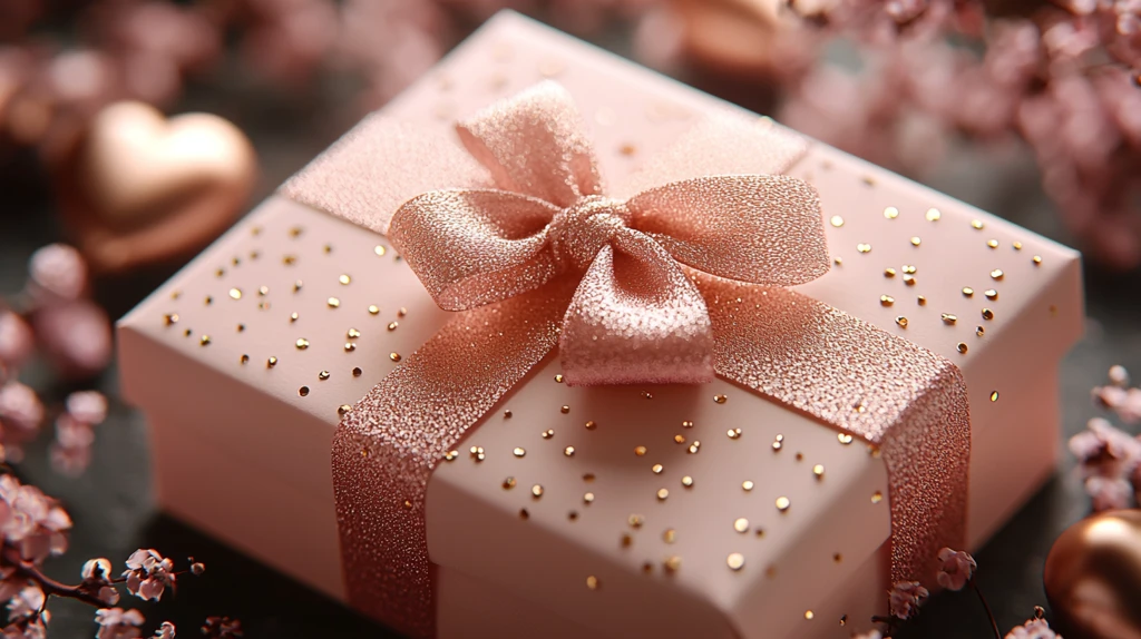 粉色金色礼物券