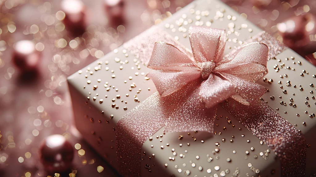 粉色金色礼物券