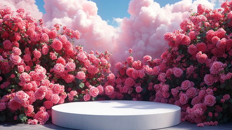 粉色玫瑰圆台