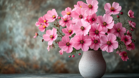 粉色波斯菊排列