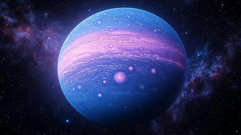 蓝紫气体行星风暴