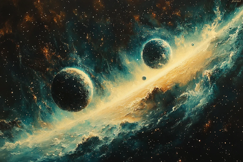 太空行星与三卫星