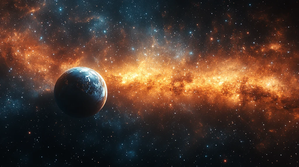 星球浮空星云背景