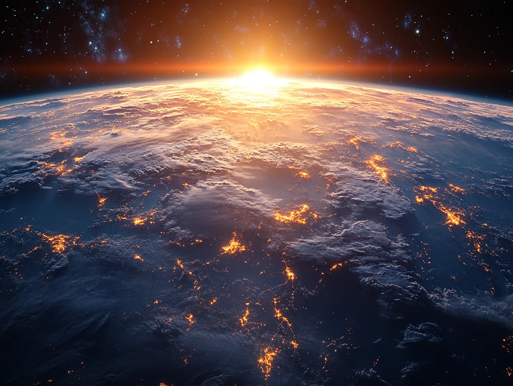 太空卫星俯瞰地球