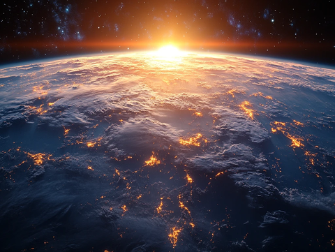 太空卫星俯瞰地球