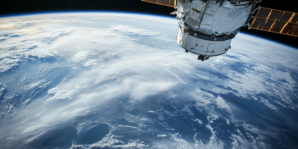 卫星近景与地球黎明