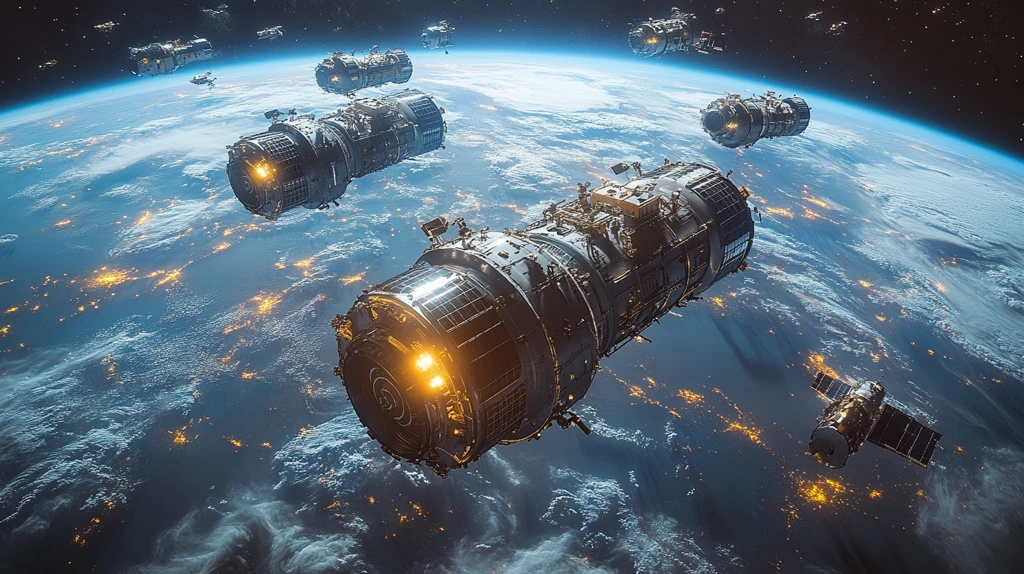 多卫星环绕地球