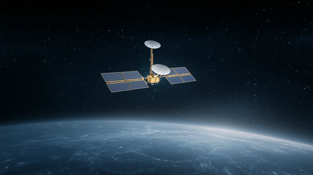 卫星模型悬浮太空