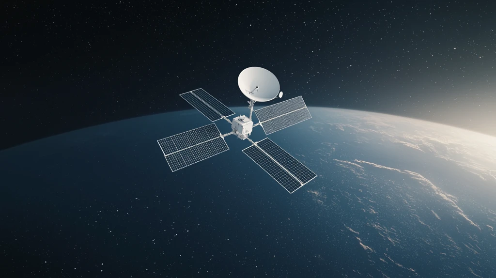 卫星模型悬浮太空