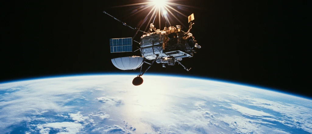 卫星浮太空日升