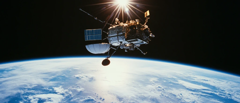 卫星浮太空日升