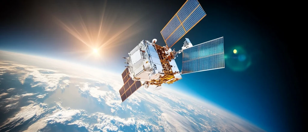 卫星浮太空日升