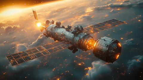 卫星与太阳帆板