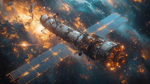 卫星与太阳帆板