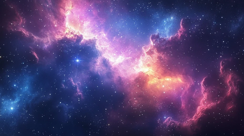 卫星太空飞行图