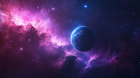 卫星太空飞行图