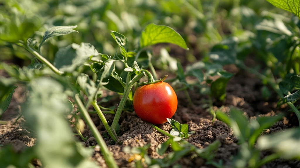 菜地里的西红柿