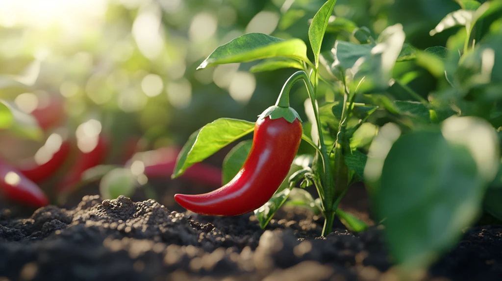 阳光照射下的辣椒