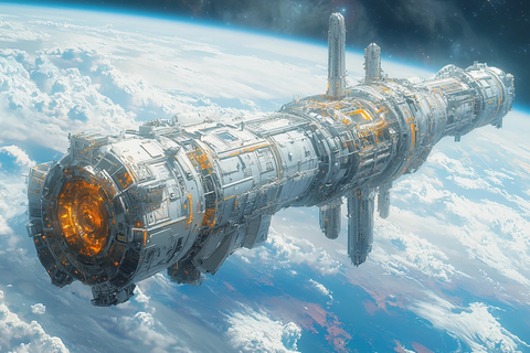 金属空间站结构