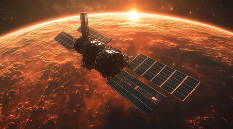 卫星悬浮火星上空