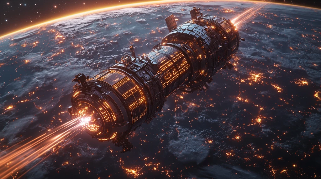 卫星激光连接地球