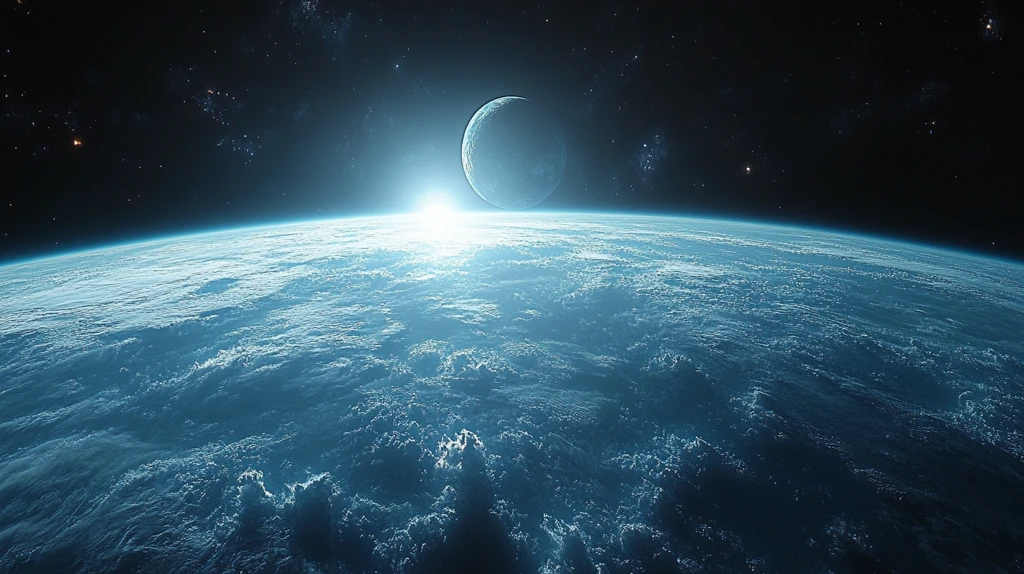 太空站环绕行星