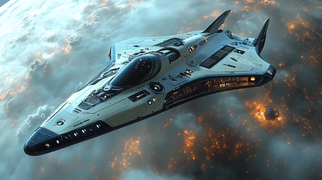 太空站环绕行星