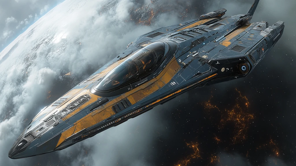 太空站环绕行星